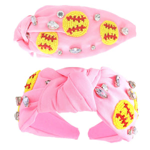 Pink Softball Headband