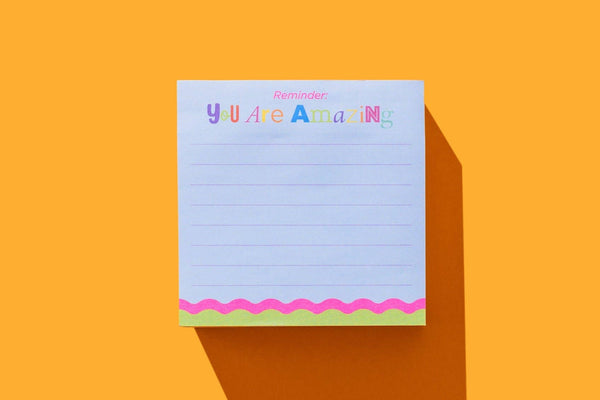 Taylor Elliott Designs - Sticky Notes Pad - "Reminder: You Are Amazing" - 300 Sheets