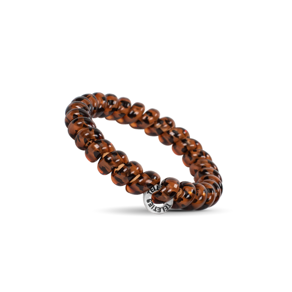 TELETIES - Spiral Hair Coils | Large | Tortoise Hair Ties