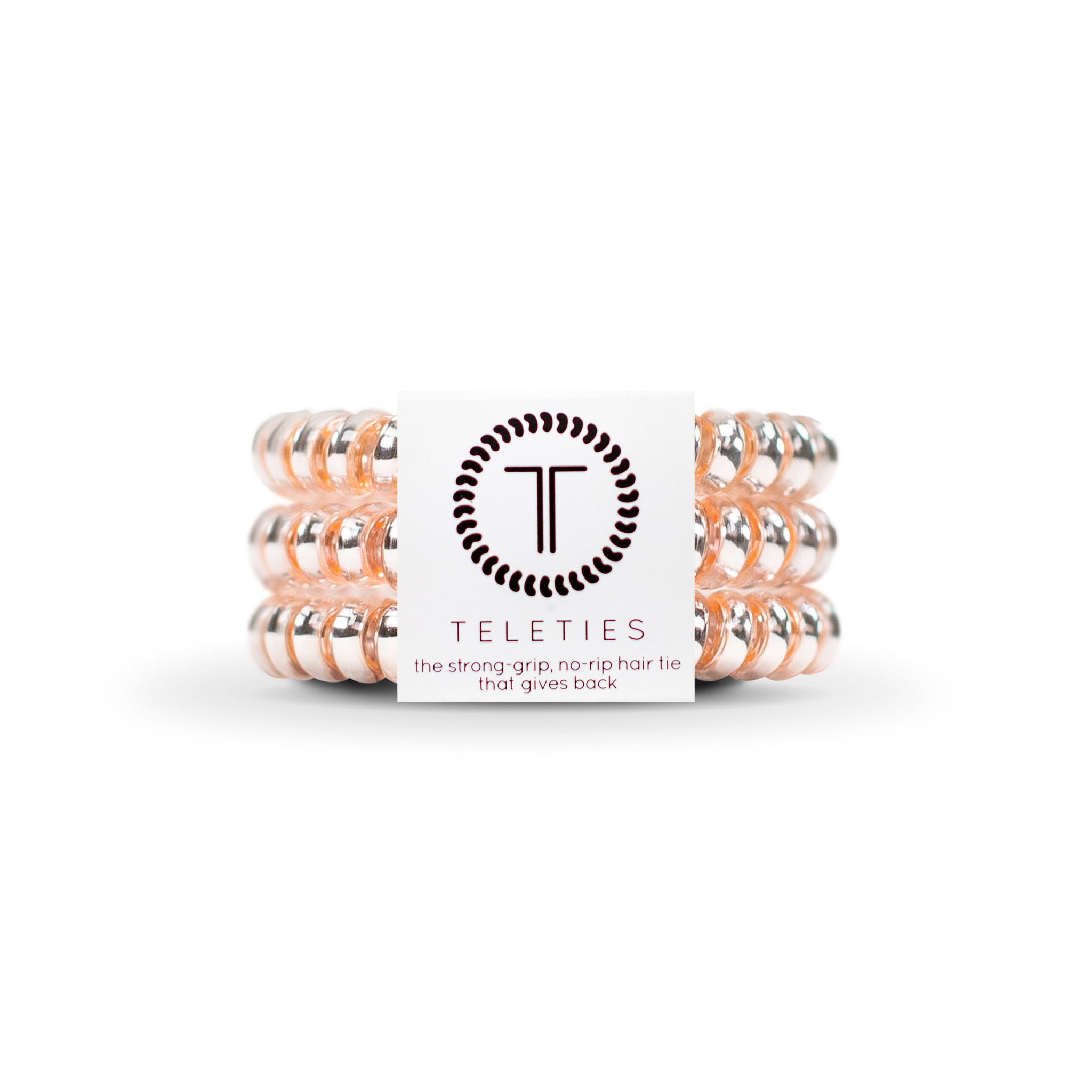 TELETIES - Spiral Hair Coils | Small | Millennial Pink Hair Ties