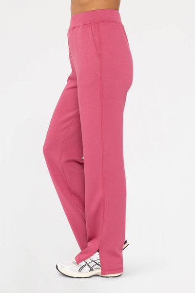 Mono B - Elevated Wide Leg Lounge Pants: SOFT MAGENTA / S:M:L (2:2:2)