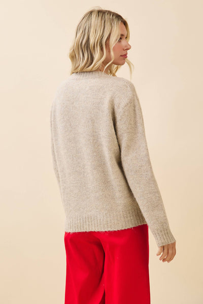 GeeGee x Lovelo - 'Very Merry' Knit Sweater CT52386: Taupe / M