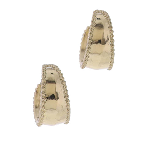 Jane Marie - Gold Hoop Earring with Bubble Edges