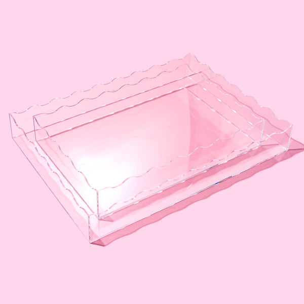 Taylor Elliott Designs - *ON SALE* Wavy Acrylic Tray - Rectangle - Medium - Clear