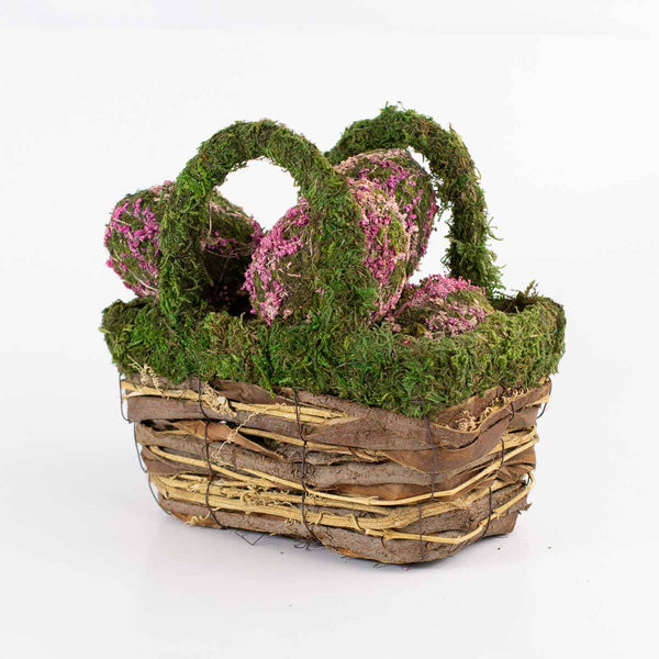 The Royal Standard - Dorothy Moss Basket   Green/Natural   10x9x7