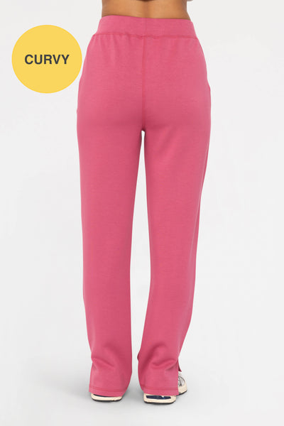 Mono B - CURVY Elevated Wide Leg Lounge Pants: SOFT MAGENTA / 1XL:2XL:3XL (2:2:2)