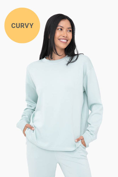 Mono B - CURVY Elevated Oversized Crew Neck: Black / 1XL:2XL:3XL (2:2:2)