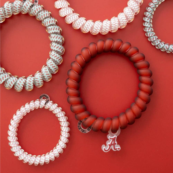 TELETIES - Spiral Hair Coils | Large | Roll Tide! Hair Ties