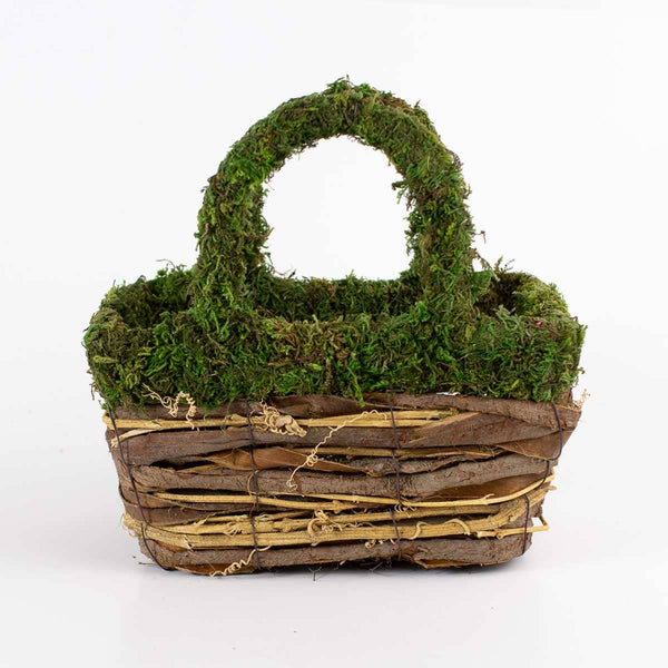 The Royal Standard - Dorothy Moss Basket   Green/Natural   10x9x7