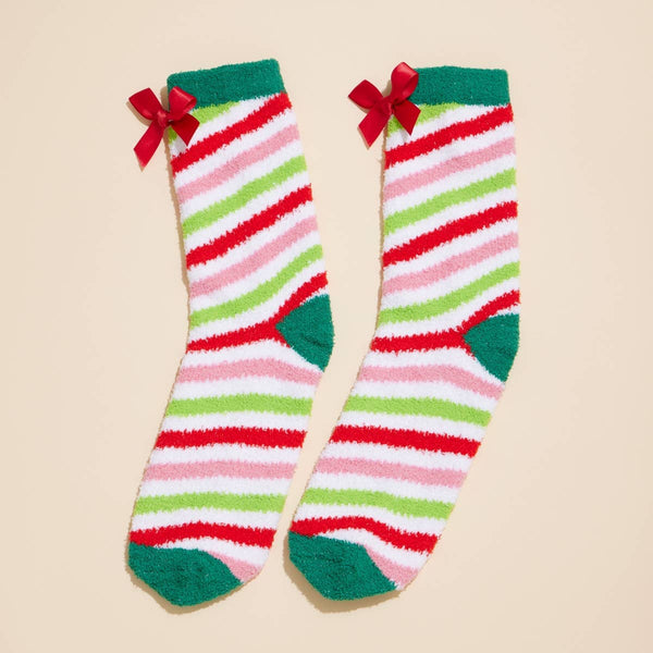 Lilla Haven - Christmas Fuzzy Socks Assorted Pack of 4: Assorted / One / 4DS98003