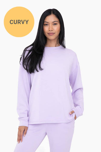 Mono B - CURVY Elevated Oversized Crew Neck: SURF SPRAY / 1XL:2XL:3XL (2:2:2)