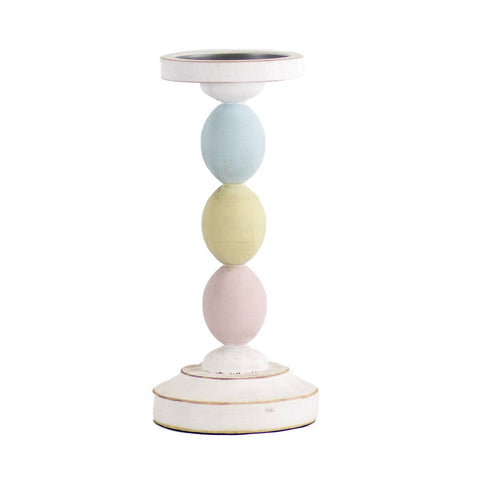 The Royal Standard - Egg Candle Holder   White/Multi   10"