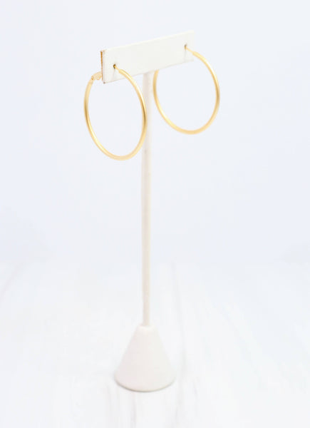 Caroline Hill - Rinaldi Hoop Earring Matte Gold: Default