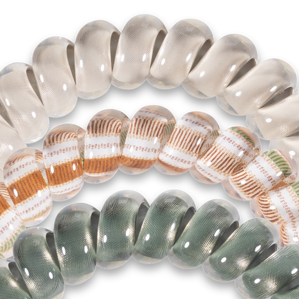 TELETIES - Spiral Hair Coils | Large | Eucalyptus Hair Ties