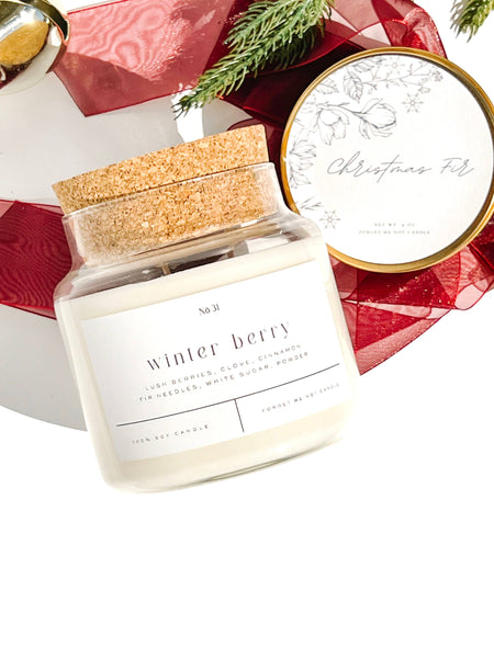 Forget Me Not Candle - Winter Berry 22 oz Glass Candle