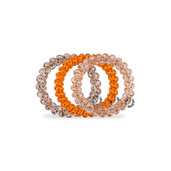 TELETIES - Spiral Hair Coils | Large | Spooky Sparkles Hair Ties