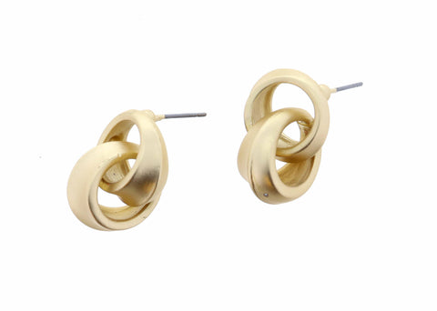 Jane Marie - Gold Interlocking Hoops Earring