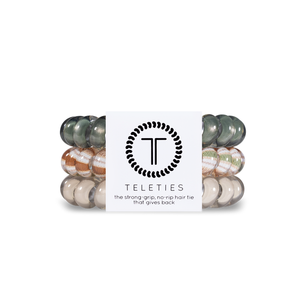 TELETIES - Spiral Hair Coils | Large | Eucalyptus Hair Ties