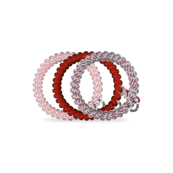 TELETIES - Spiral Hair Coils | Small | Roll Tide! Hair Ties