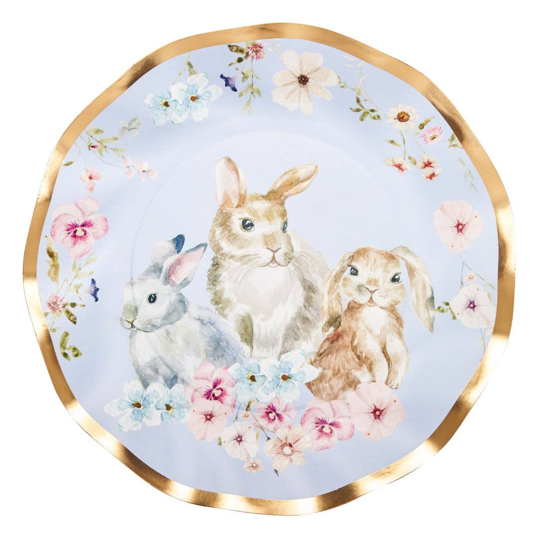 Sophistiplate - Wavy Paper Salad Plate Charming Easter - 8pkg