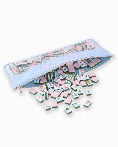 Oh My Mahjong - Light Blue Bamboo Mahjong Bag