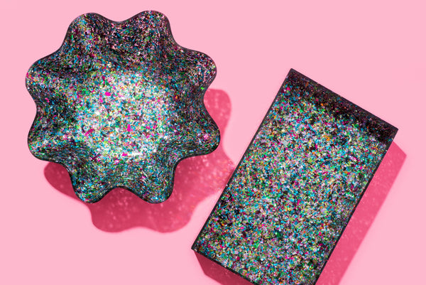 Taylor Elliott Designs - *ON SALE* Acrylic Nesting Tray - Medium - Colorful Confetti