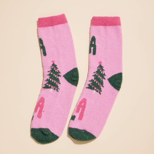 Lilla Haven - Christmas Fuzzy Socks Assorted Pack of 4: Assorted / One / 4DS98004