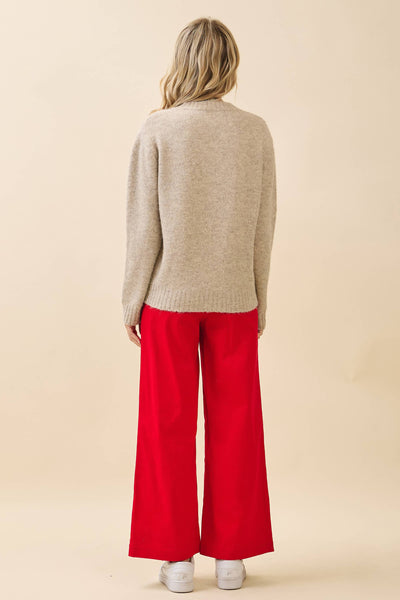 GeeGee x Lovelo - 'Very Merry' Knit Sweater CT52386: Taupe / S