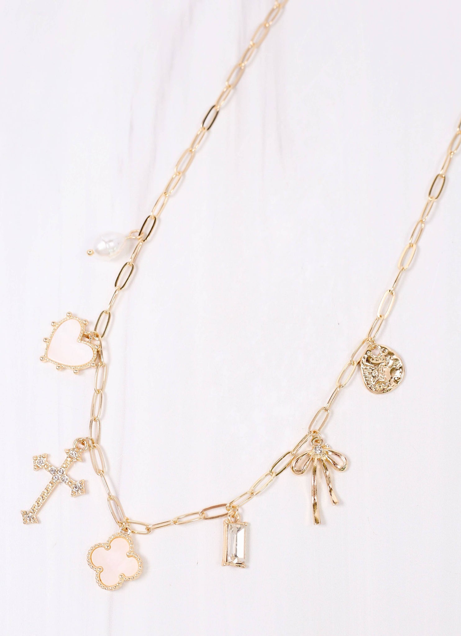 Caroline Hill - Ginifer Charm Necklace GOLD: Default