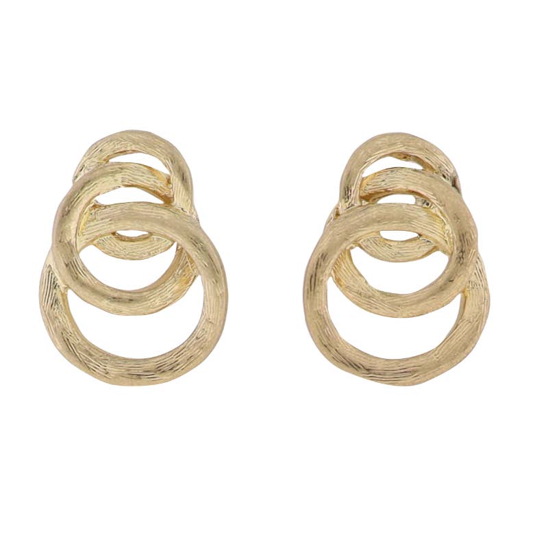Jane Marie - Gold Multi Looped Circles Earring