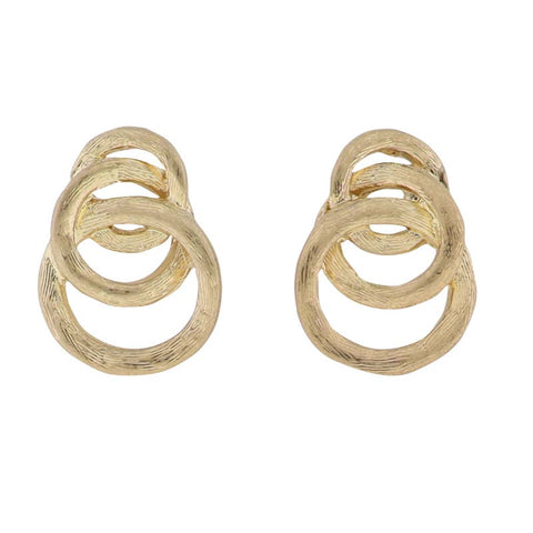 Jane Marie - Gold Multi Looped Circles Earring