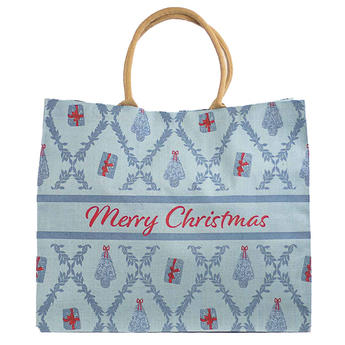 The Royal Standard - Grand Christmas Carryall Tote   Ice/Mirage/Red   22x19x8