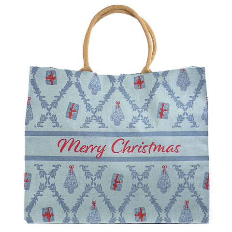 The Royal Standard - Grand Christmas Carryall Tote   Ice/Mirage/Red   22x19x8