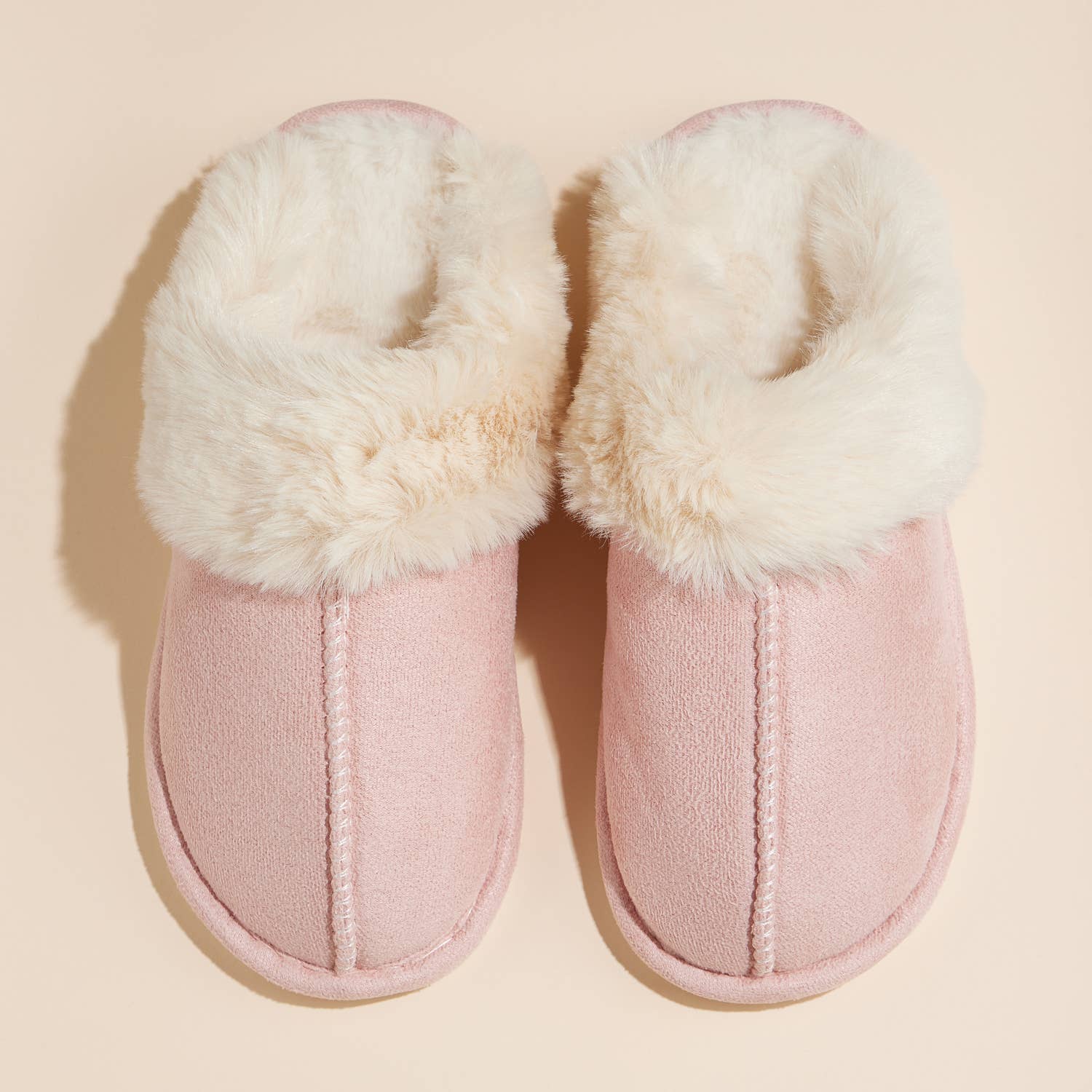 Sherpa Fur Slippers: Pink