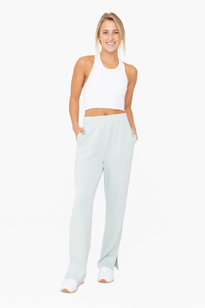 Mono B - Elevated Wide Leg Lounge Pants: Black / S:M:L (2:2:2)