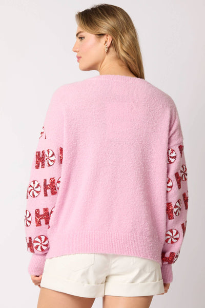 Fantastic Fawn - Pull Over Sweater with Hohoho - Preorders: LT PINK / L