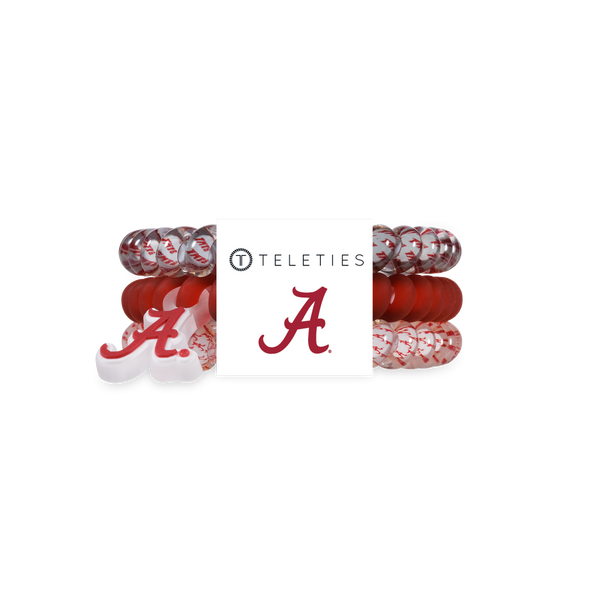 TELETIES - Spiral Hair Coils | Small | Roll Tide! Hair Ties