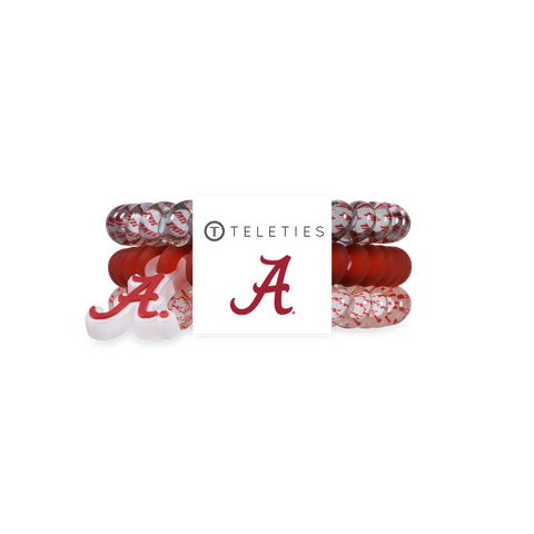TELETIES - Spiral Hair Coils | Small | Roll Tide! Hair Ties