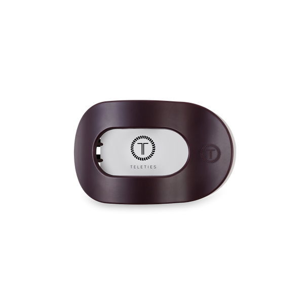 TELETIES - Round Flat Hair Clip | Small | Burgundy Bliss