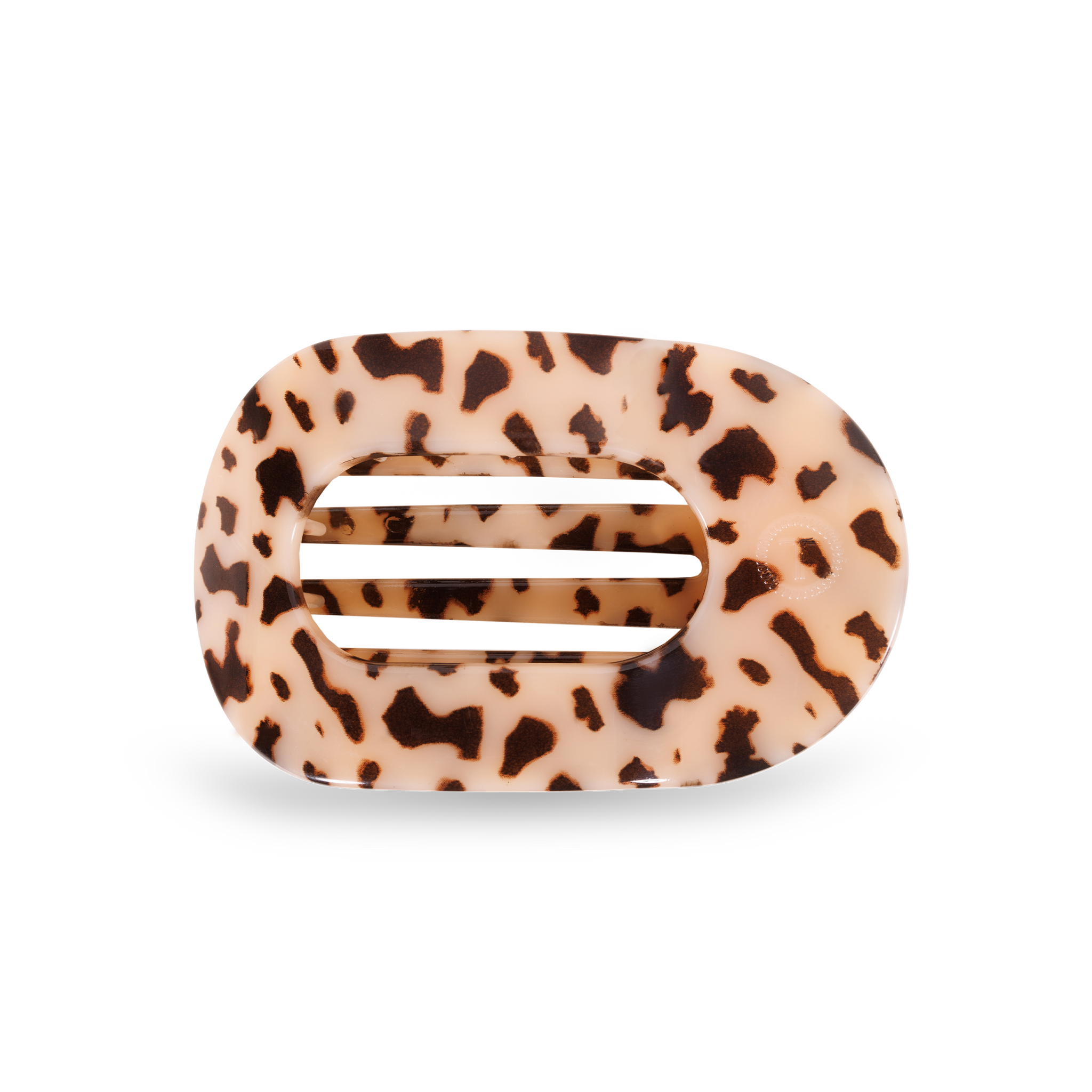TELETIES - Blonde Tortoise Medium Flat Round Clip