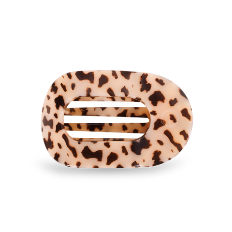 TELETIES - Blonde Tortoise Medium Flat Round Clip