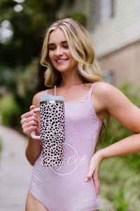 The Classy Cloth WS - Quencher Tumbler 40 oz - Blush Dalmatian ETA JUL 25
