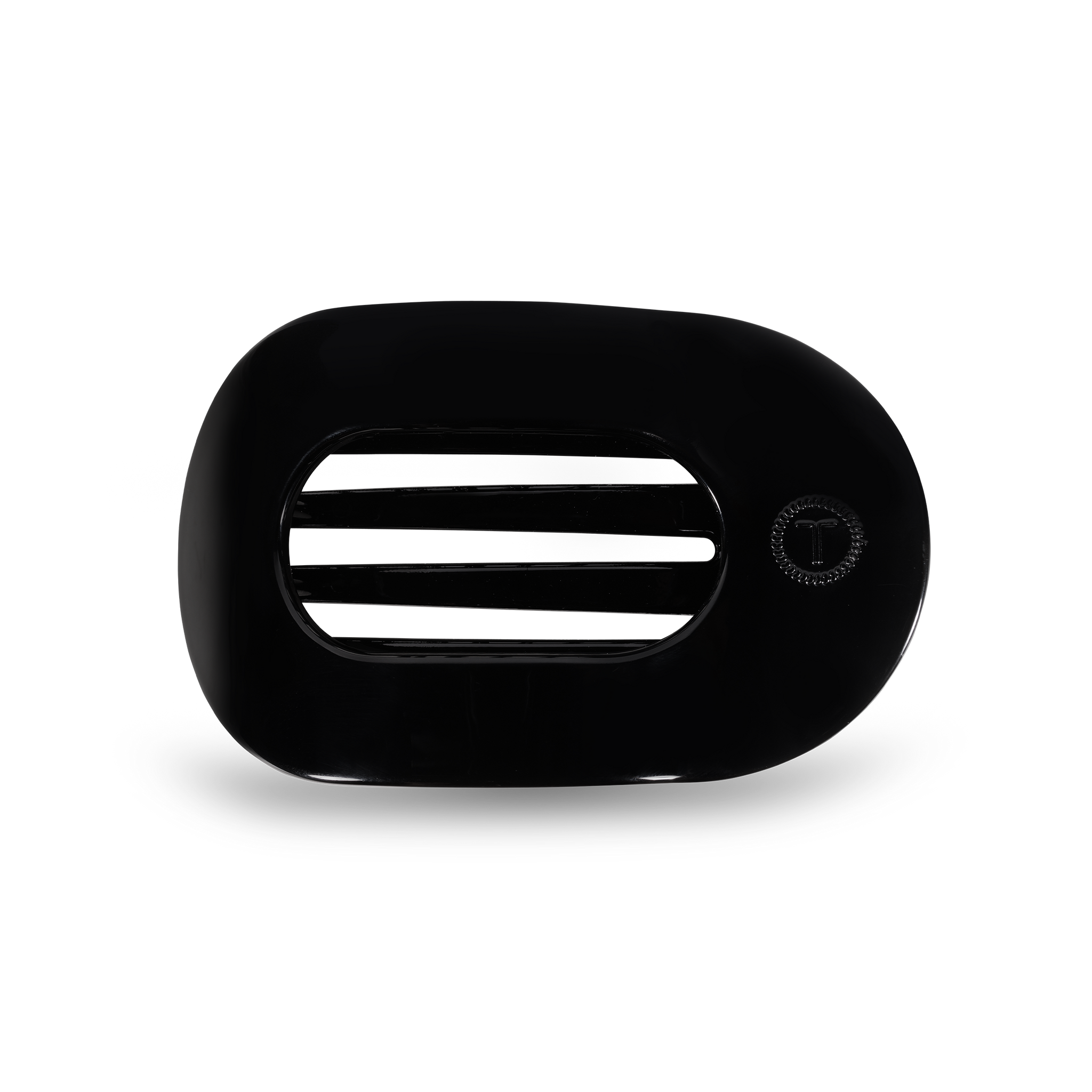 TELETIES - Jet Black Medium Flat Round Clip