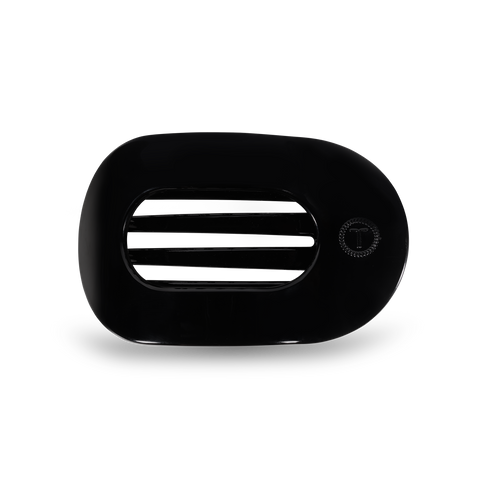 TELETIES - Jet Black Medium Flat Round Clip