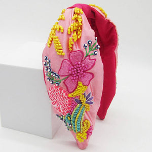 Fashion City - Floral Seed Beaded Headband