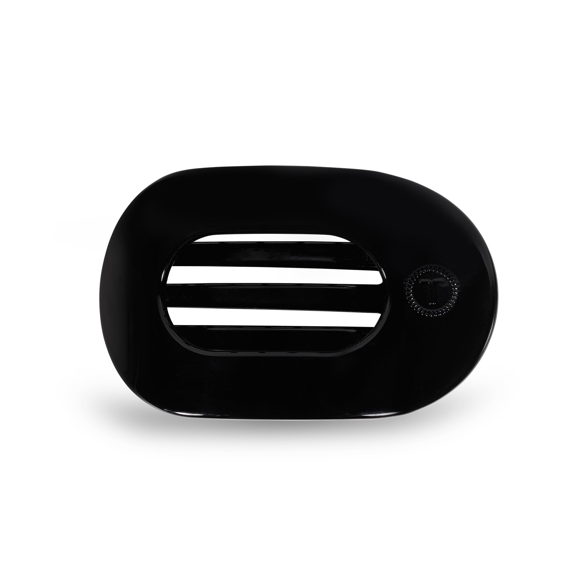 TELETIES - Jet Black Small Flat Round Clip