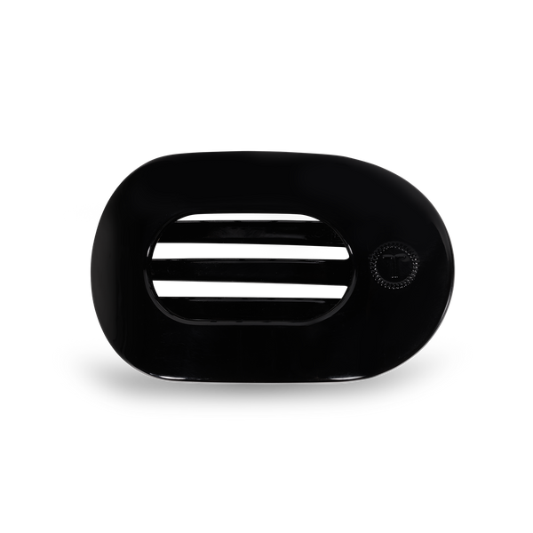 TELETIES - Jet Black Small Flat Round Clip