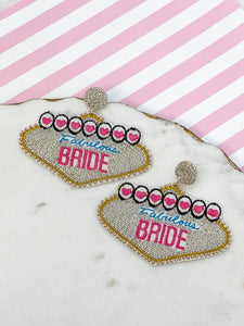 Prep Obsessed Wholesale - 'Fabulous Bride' Vegas Beaded Dangle Earrings