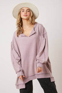 Fantastic Fawn - Dusty Lavender Loose Fit Sweatshirt