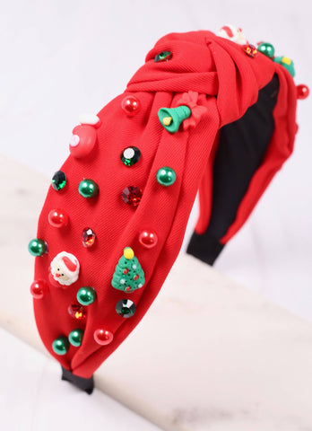 Christmas Charms Headband RED